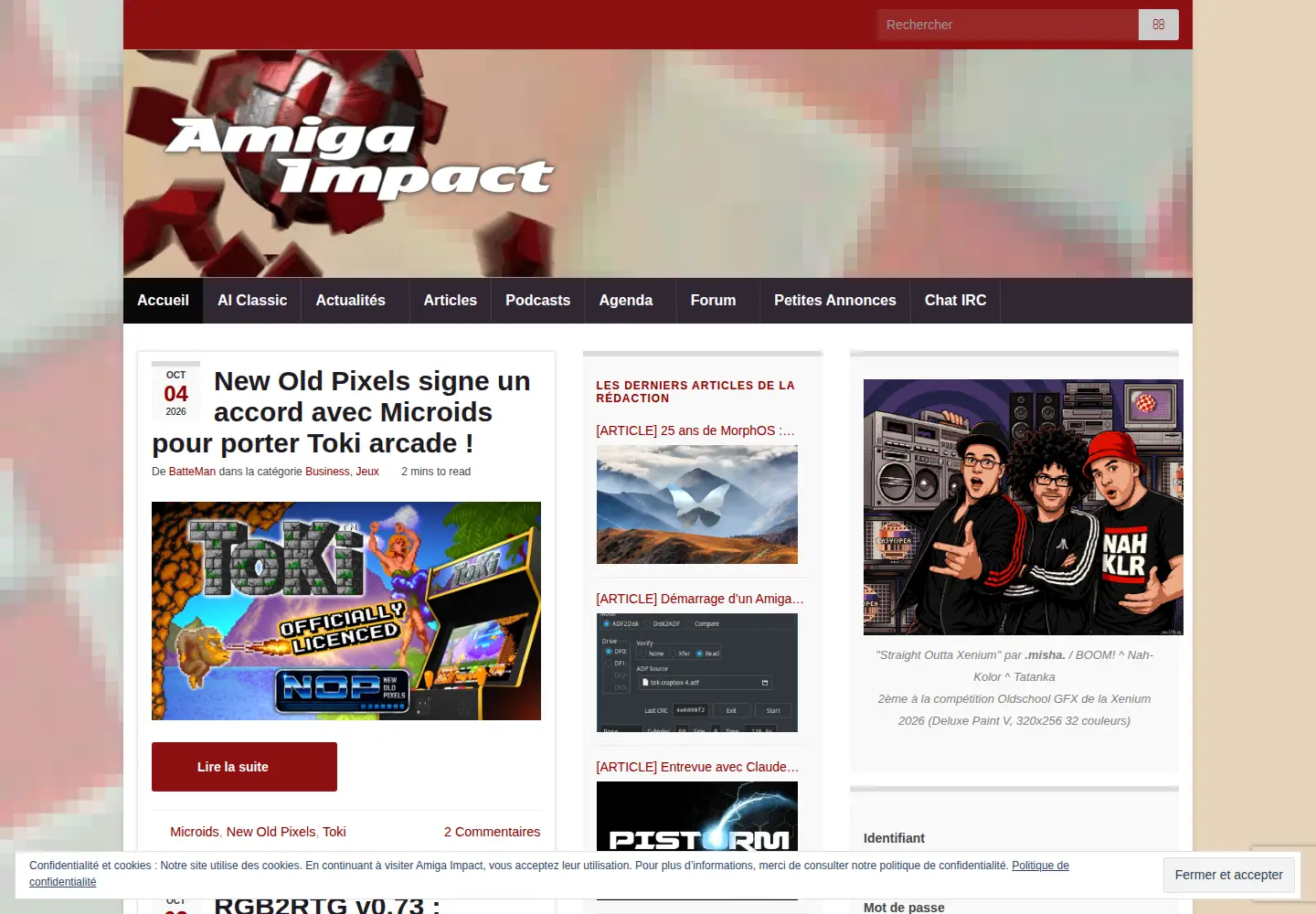 Screenshot of amigaimpact.org