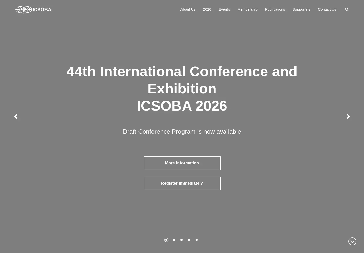 Screenshot of icsoba.org