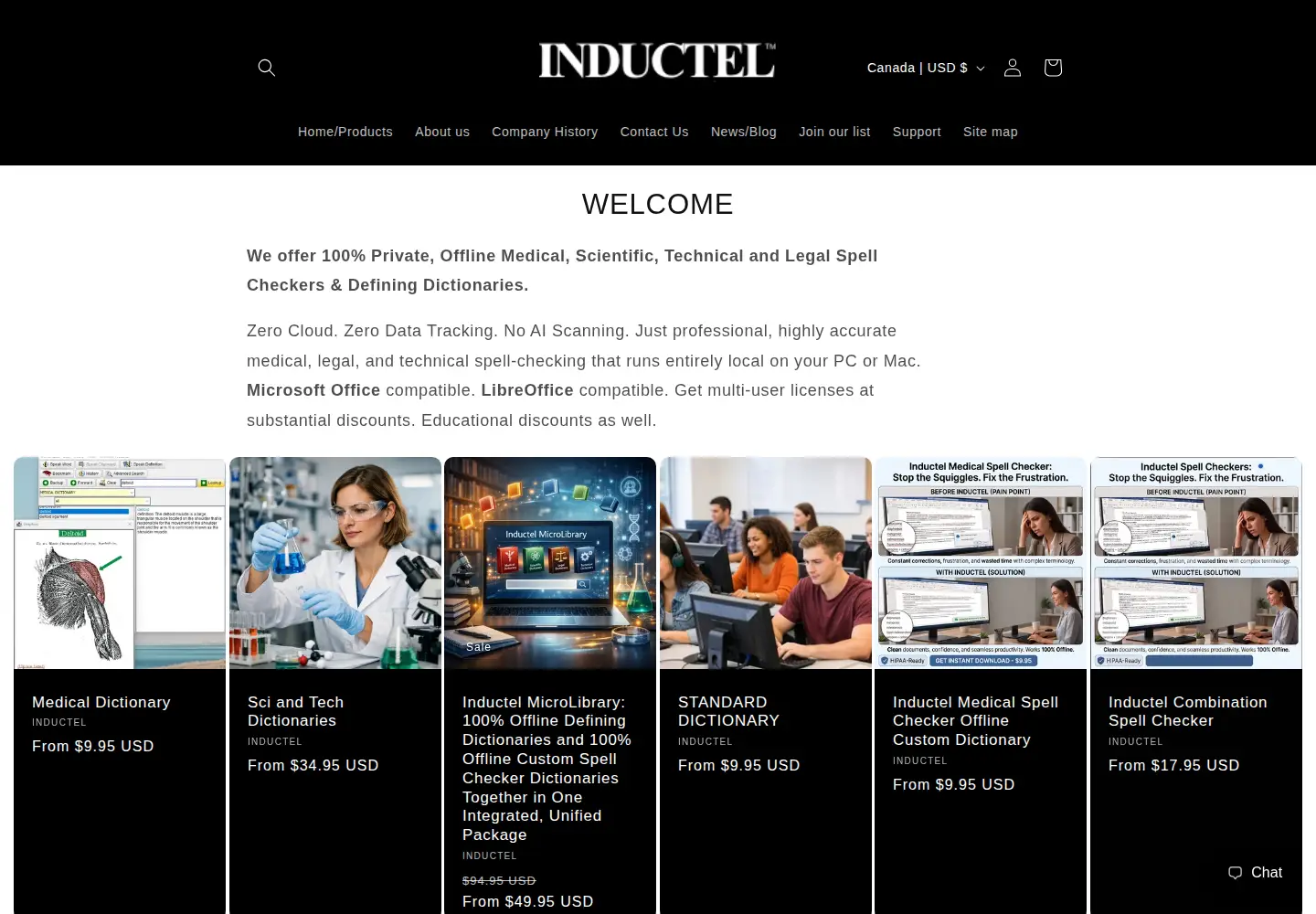 Screenshot of inductel.com