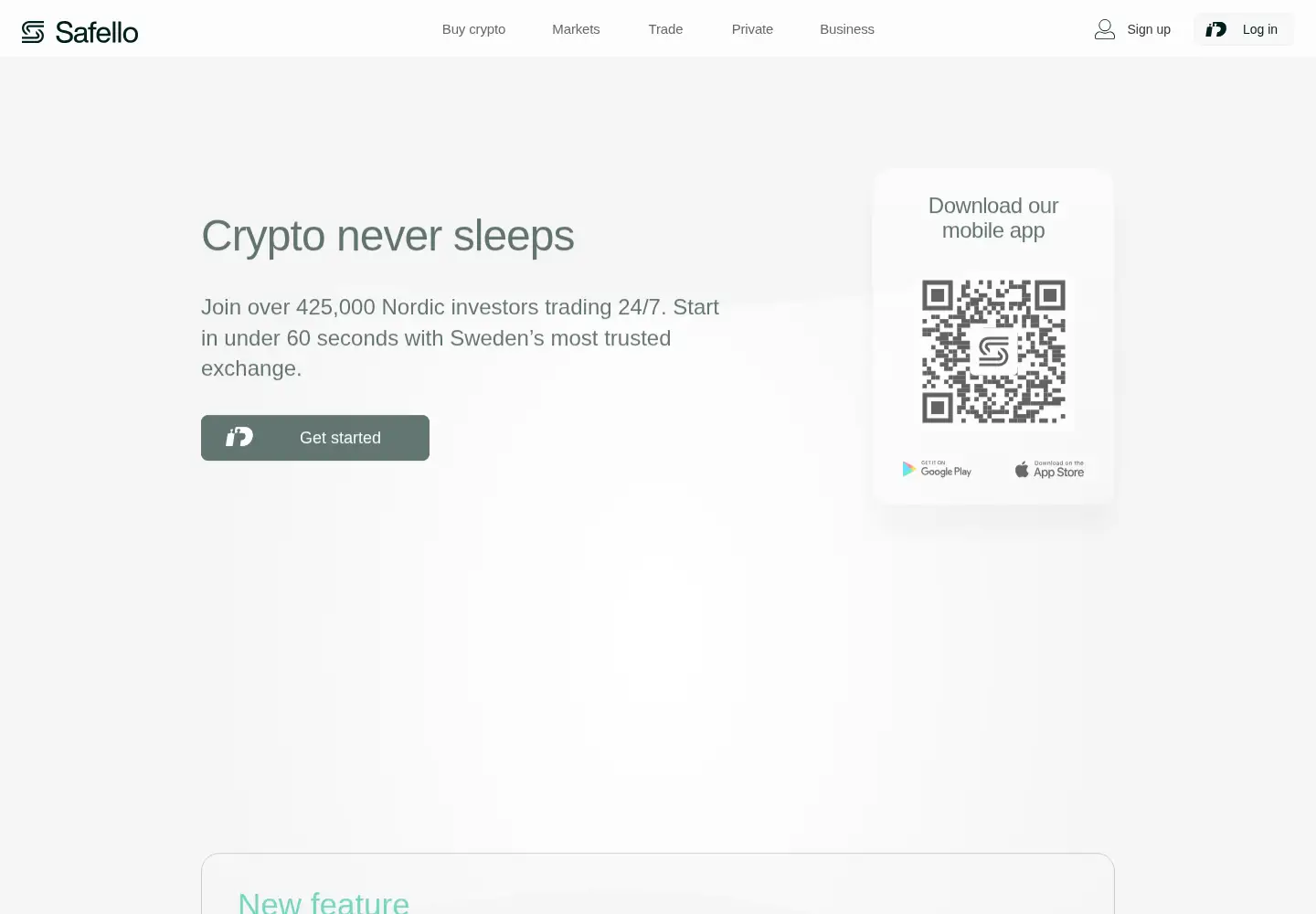 Screenshot of safello.com