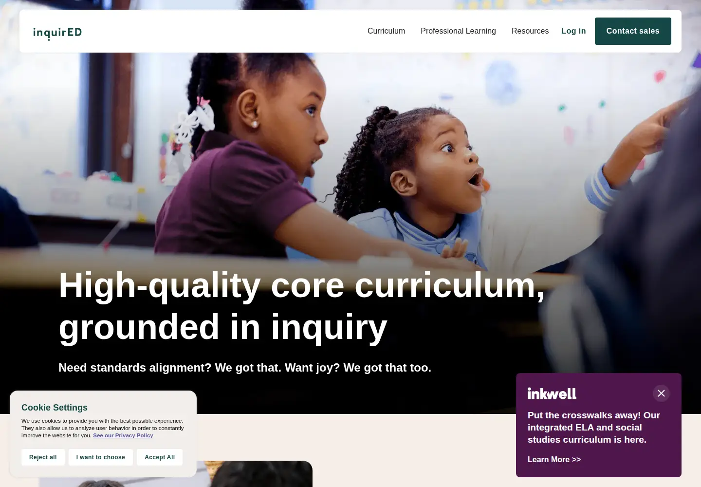 Screenshot of inquired.org