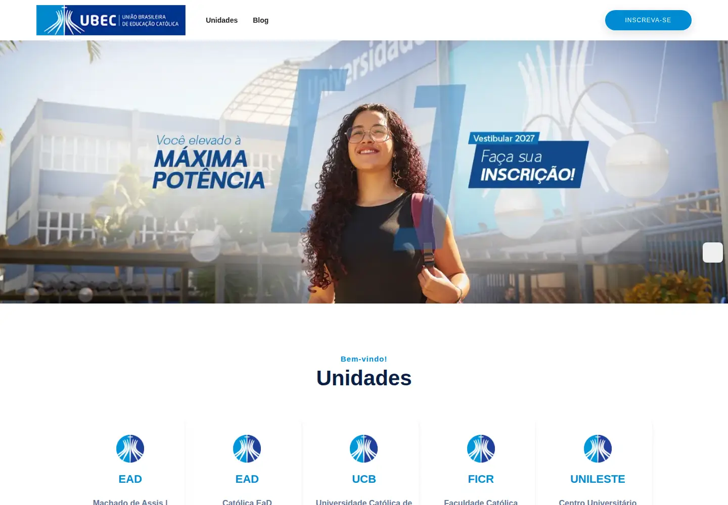 Screenshot of catolica.edu.br