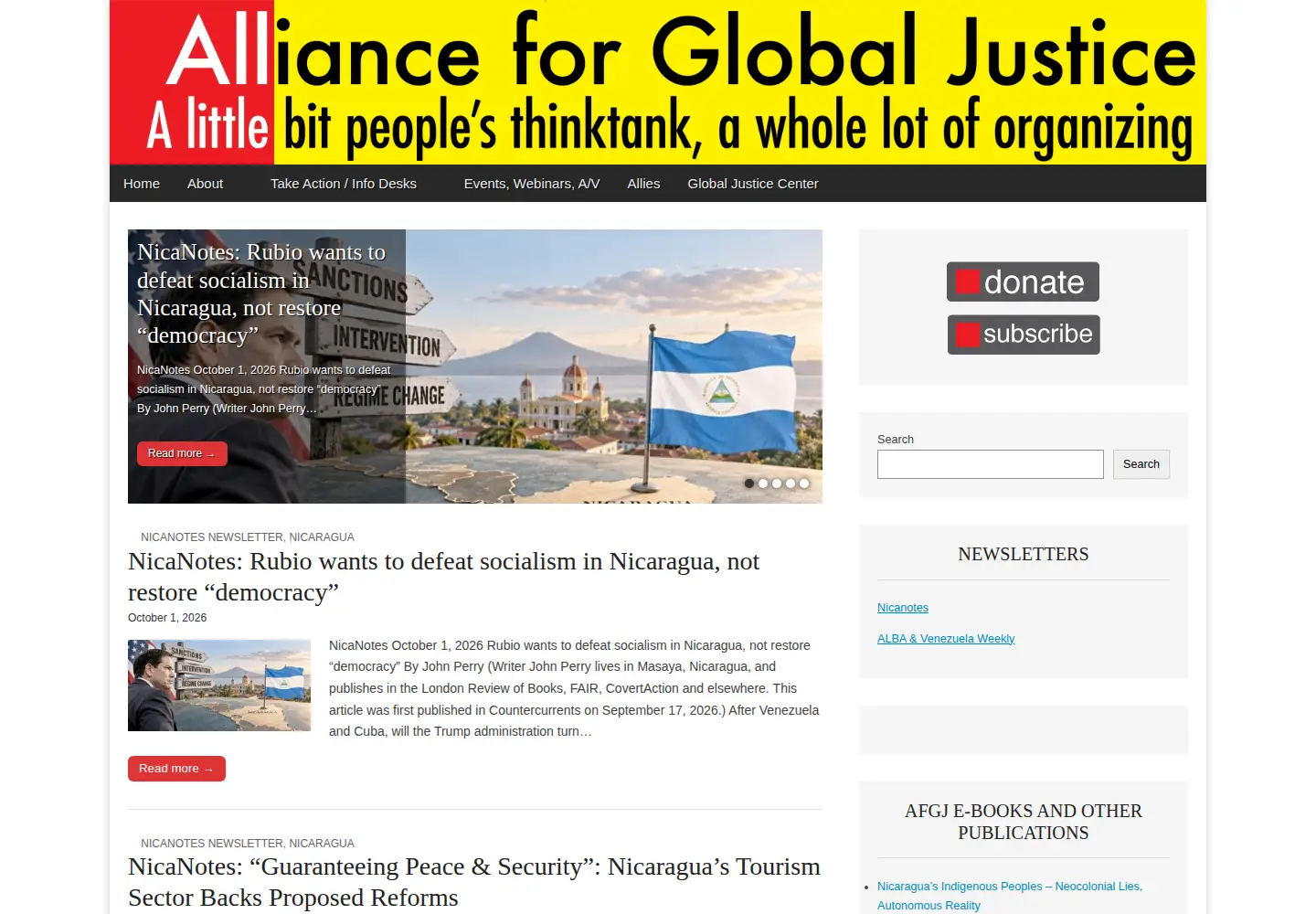 Screenshot of afgj.org