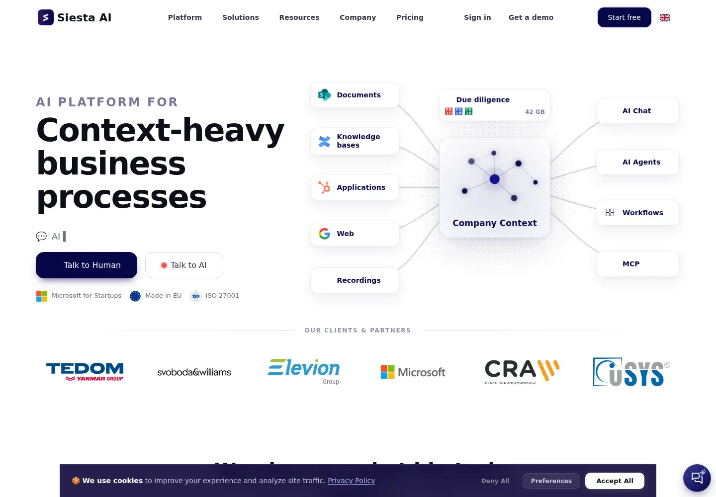 Screenshot of siesta.ai
