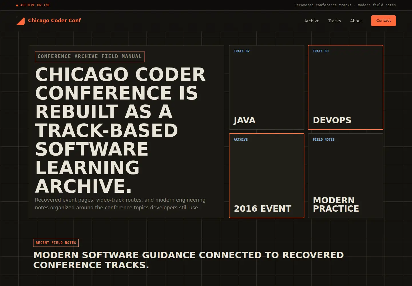 Screenshot of chicagocoderconference.com