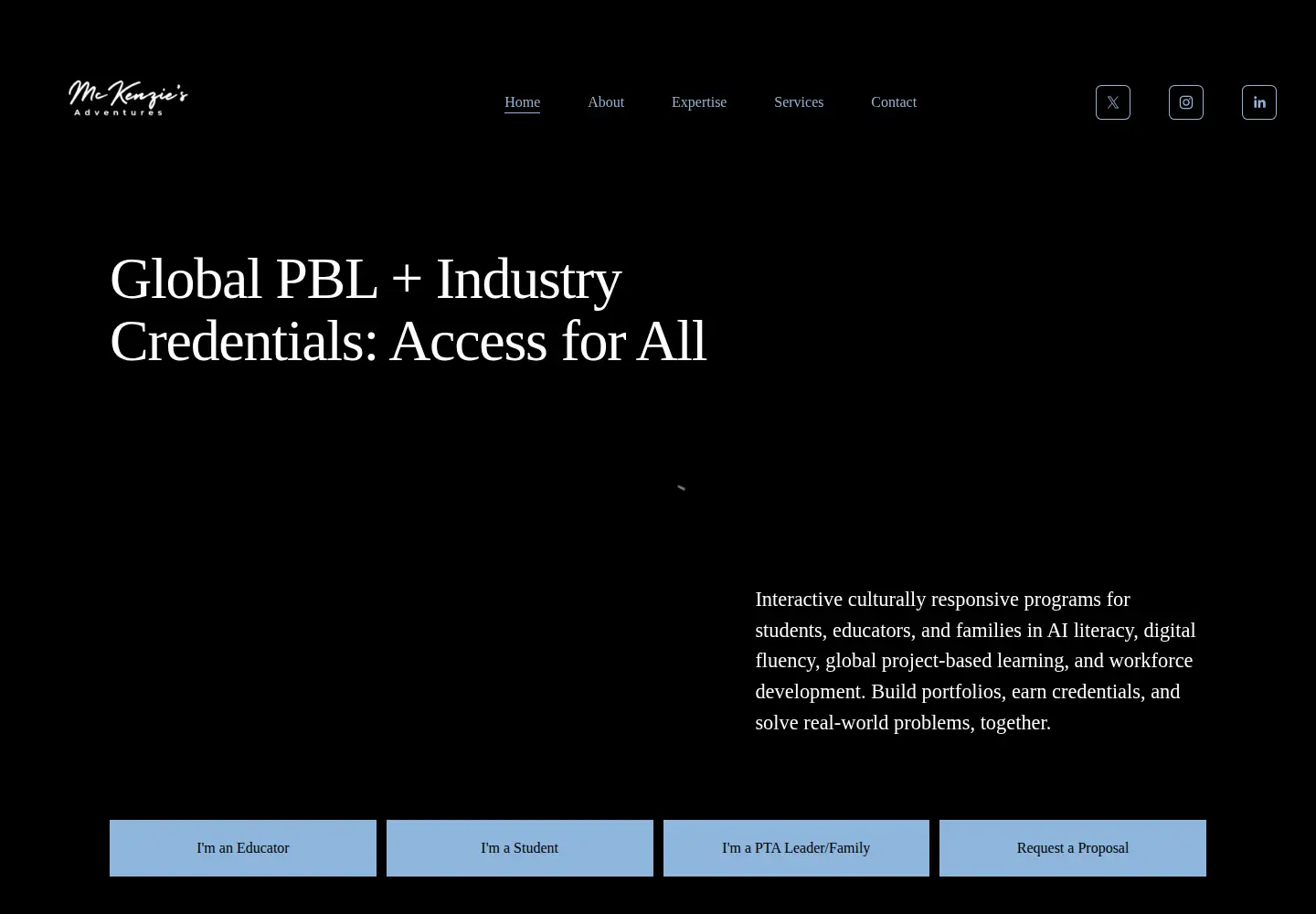 Screenshot of mckenziesadventures.com