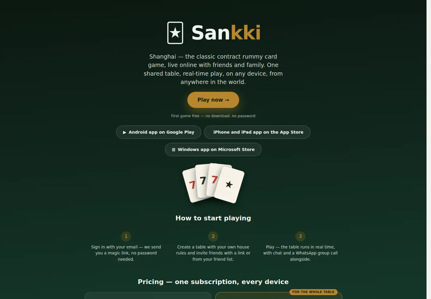Screenshot of sankki.app