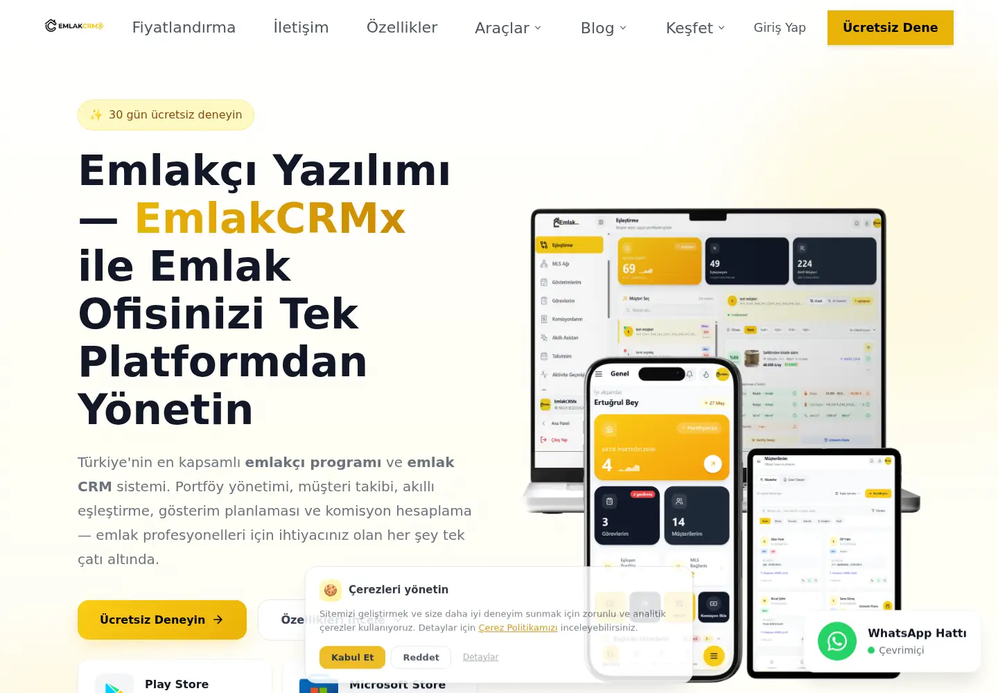 Screenshot of emlakcrmx.com