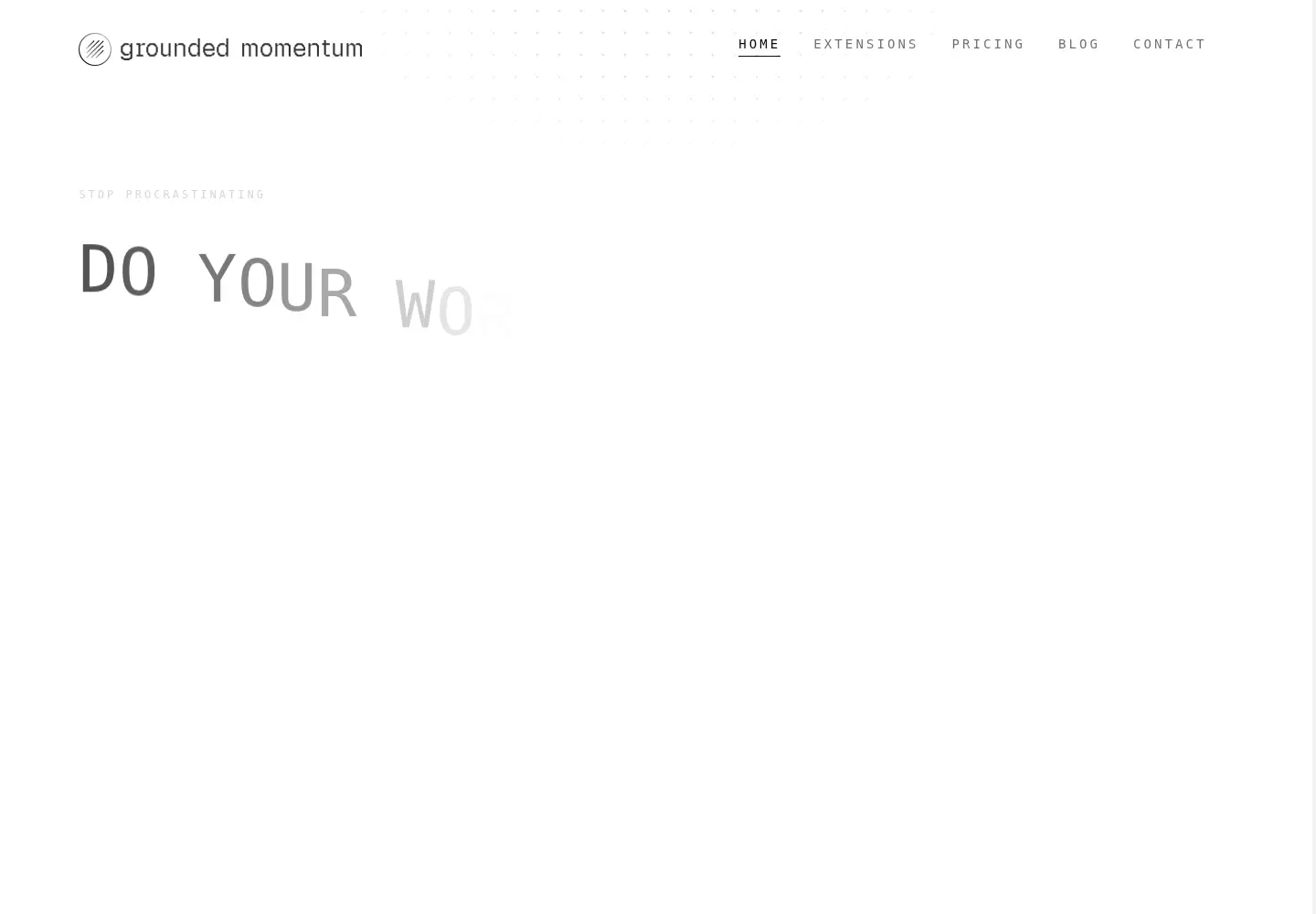 Screenshot of groundedmomentum.com