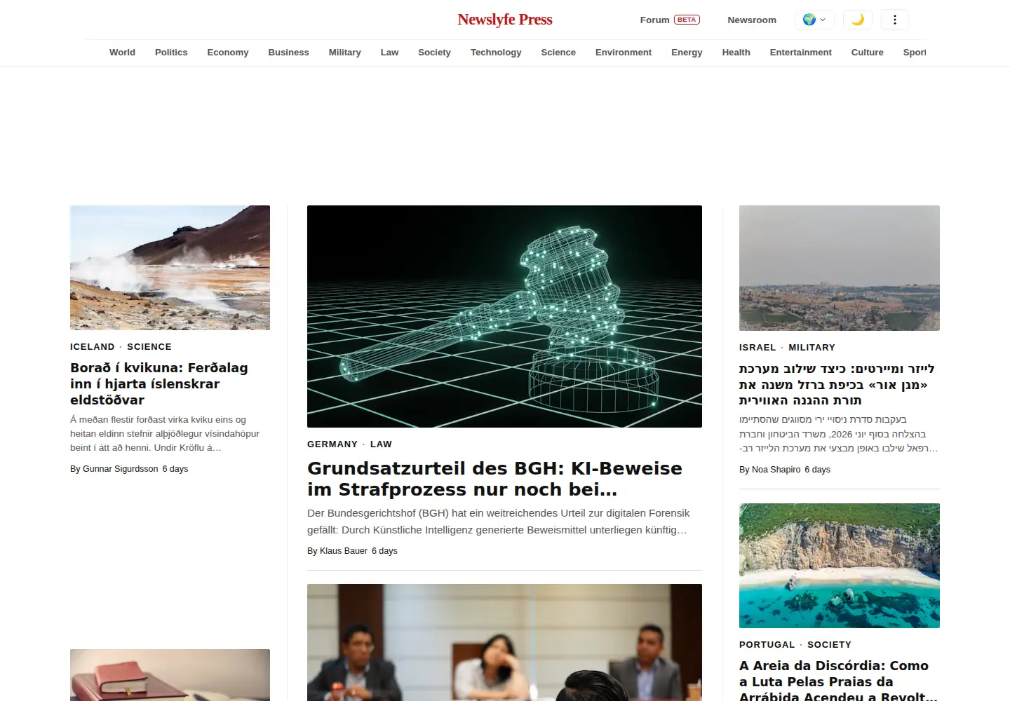Screenshot of newslyfe.com