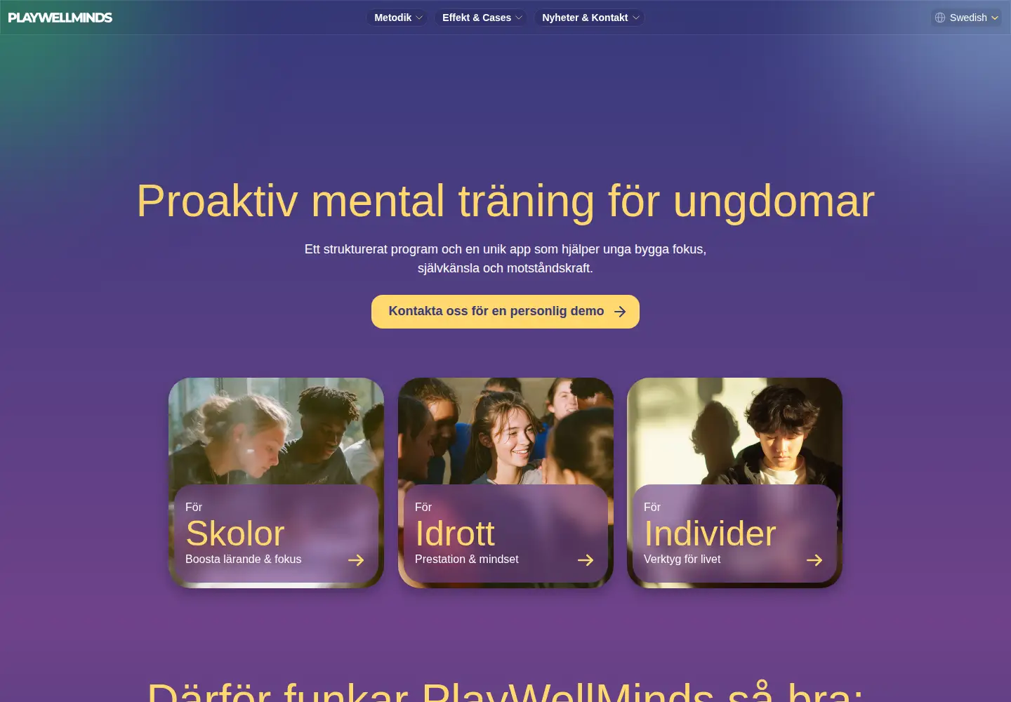 Screenshot of playwellminds.com