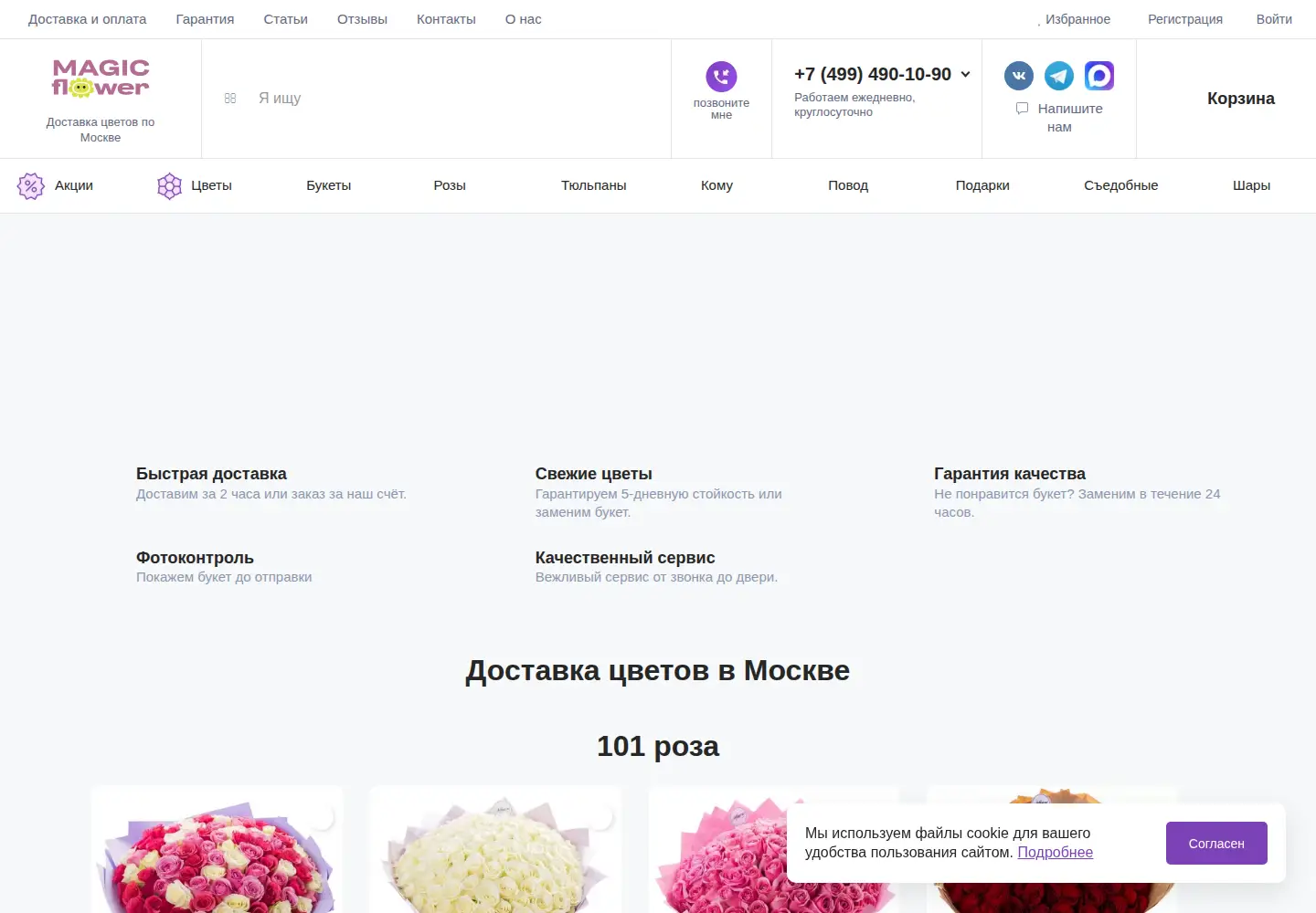 Captured homepage of magicalflower.ru in the current scan