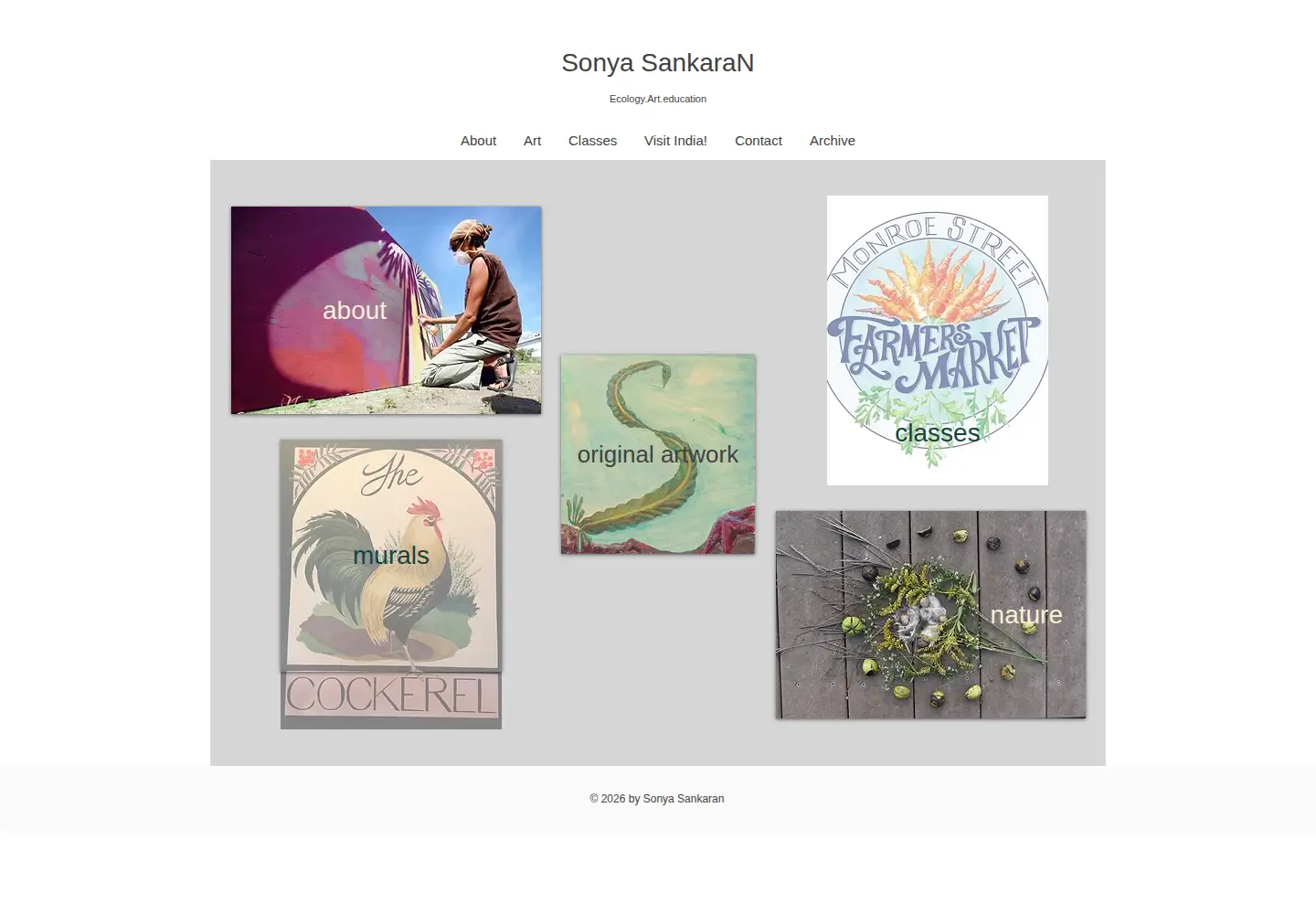Captured homepage of sonyasankaran.com in the current scan