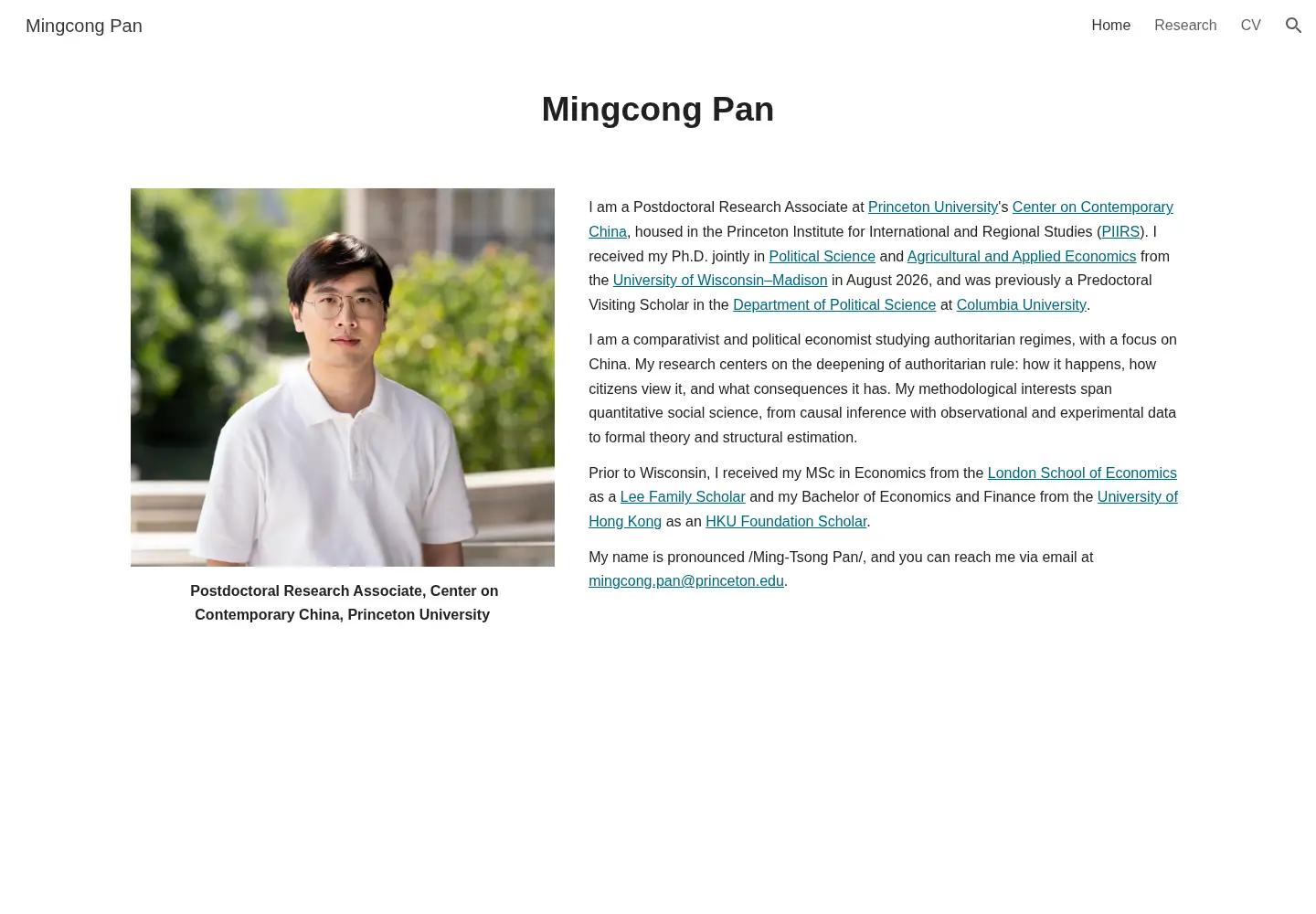 Screenshot of mingcongpan.org