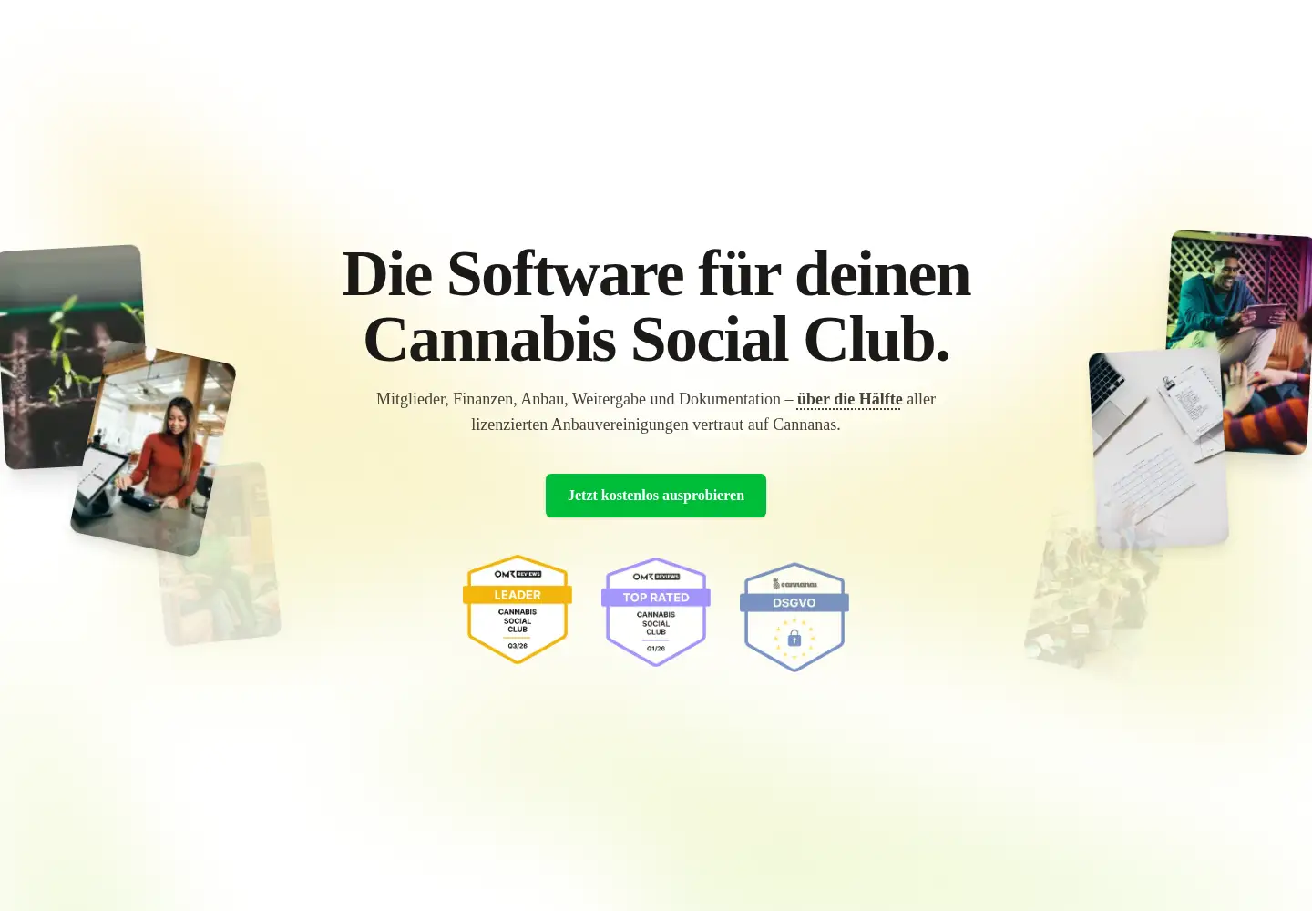 Captured homepage of cannanas.club in the current scan