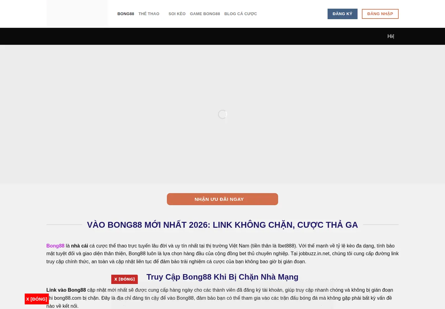 Captured homepage of bong88.baby in the current scan