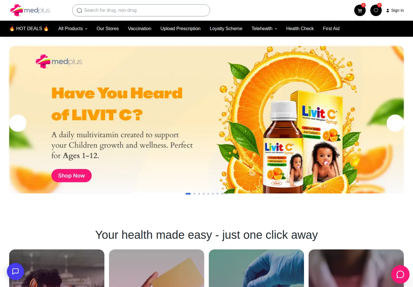 Screenshot of medplusnig.com