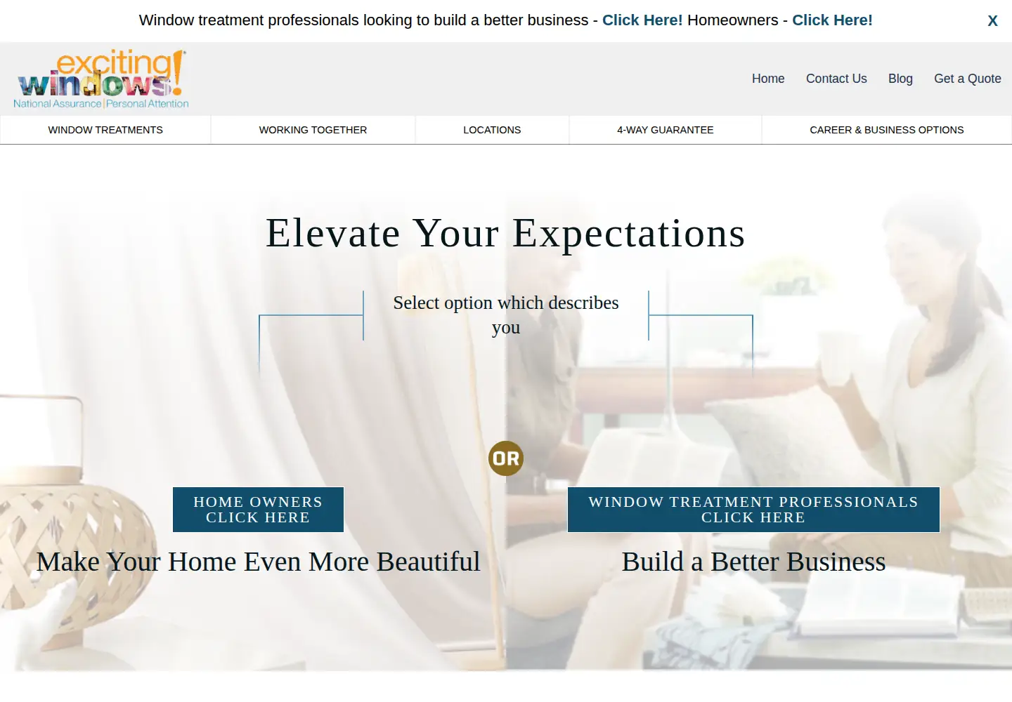 Captured homepage of excitingwindows.com in the current scan