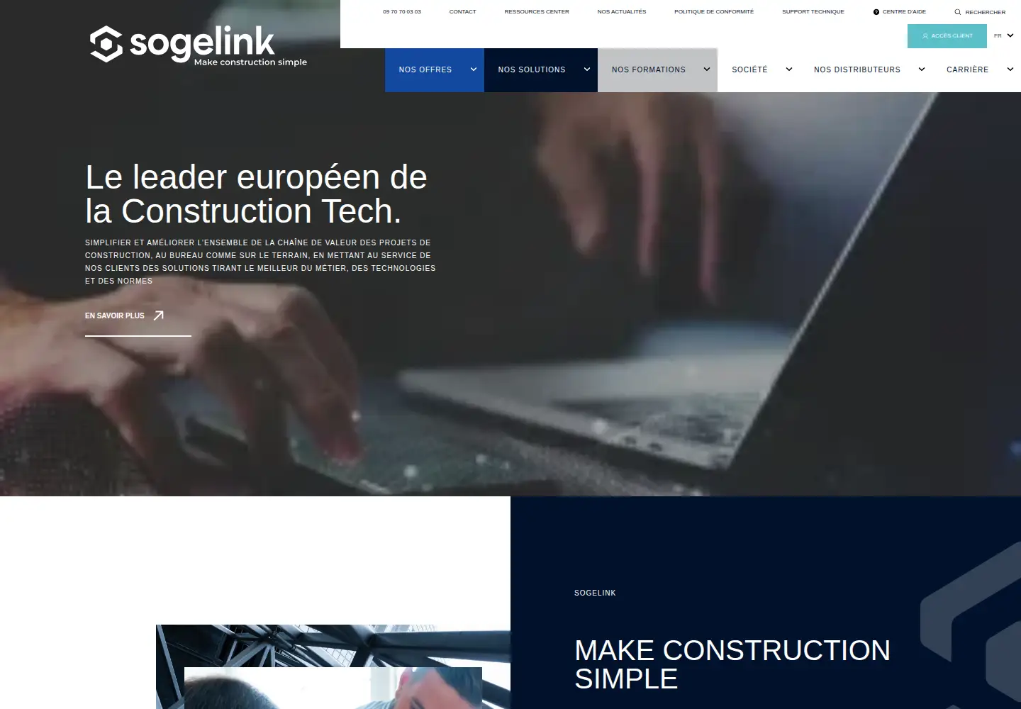 Screenshot of sogelink.com