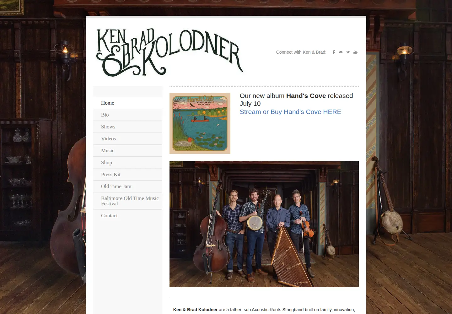 Screenshot of kenandbrad.com