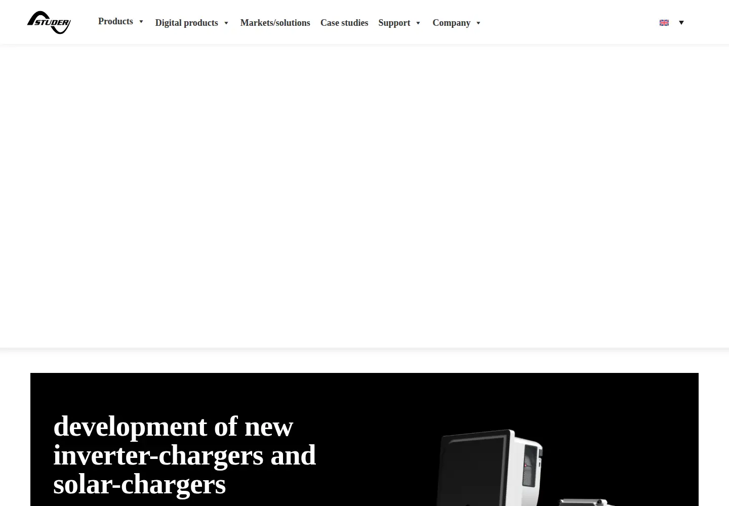 Screenshot of studer-innotec.com