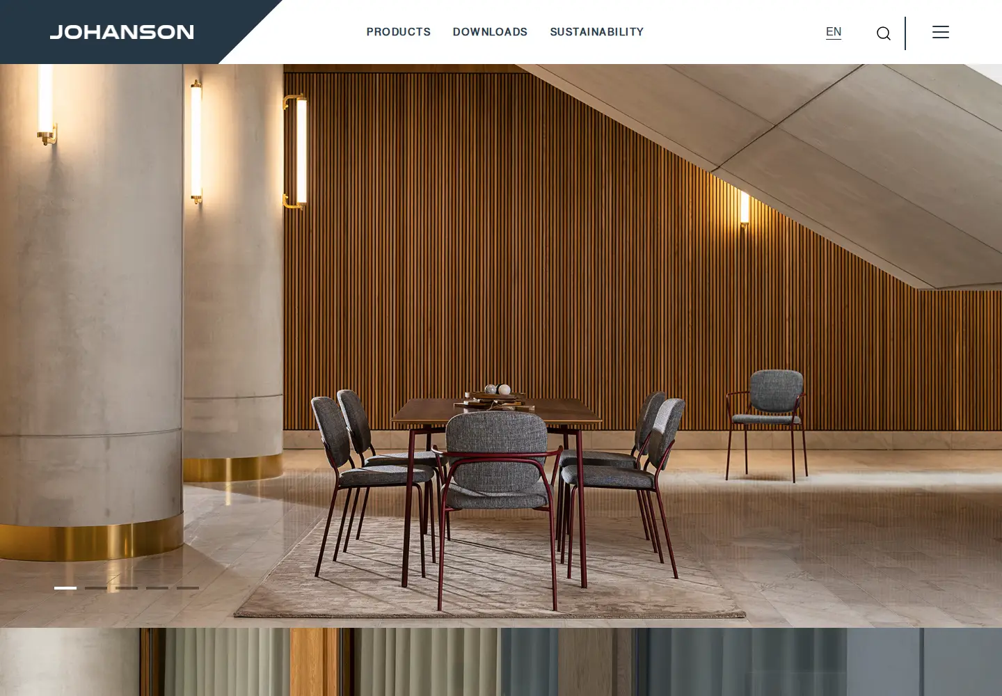 Captured homepage of johansondesign.com in the current scan