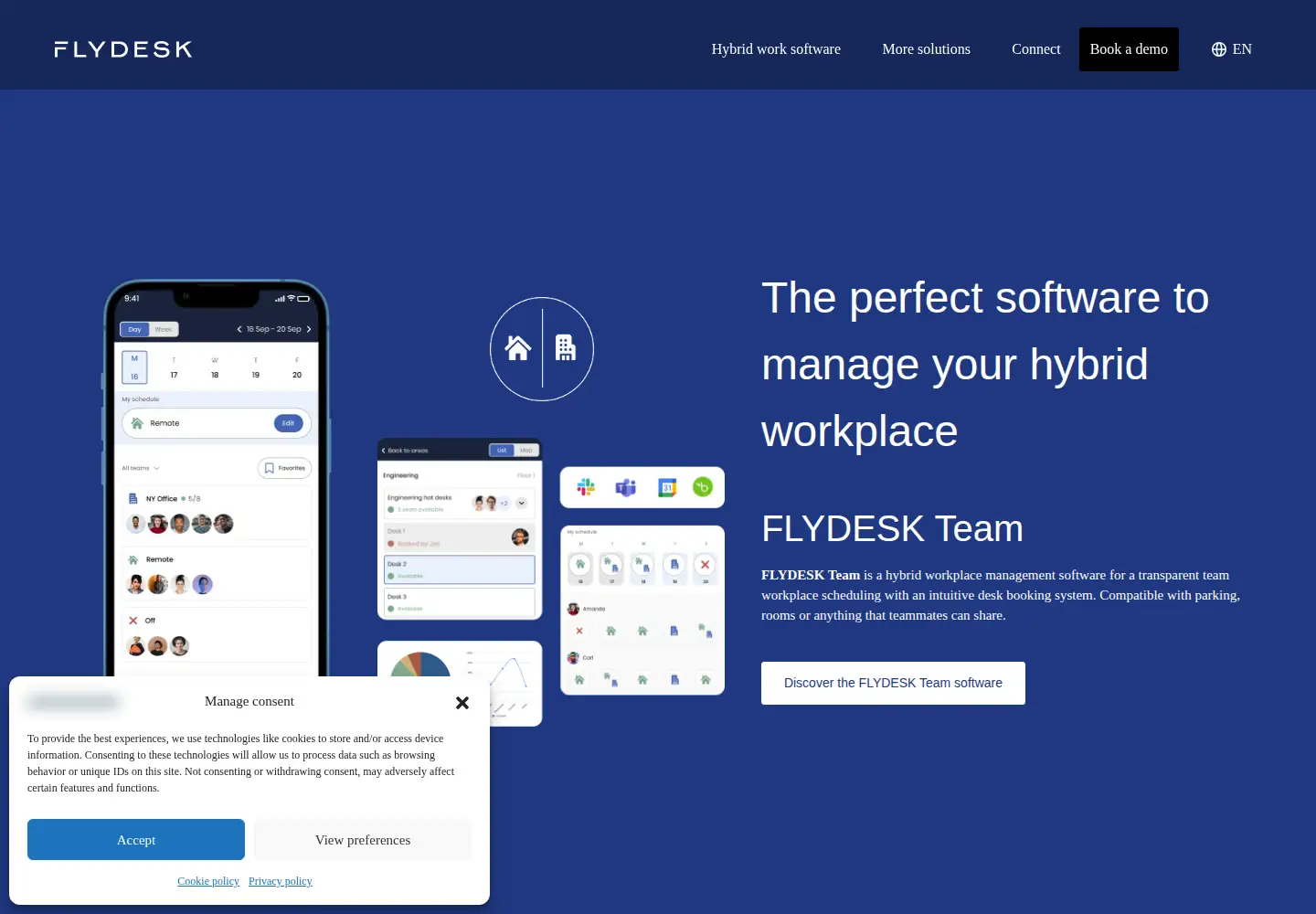 Screenshot of flydesk.com