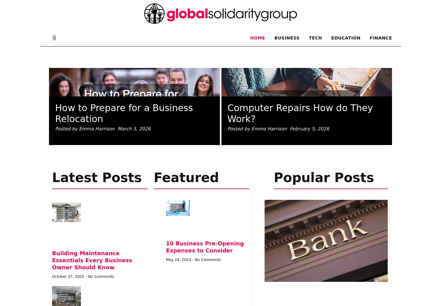 Screenshot of globalsolidaritygroup.org