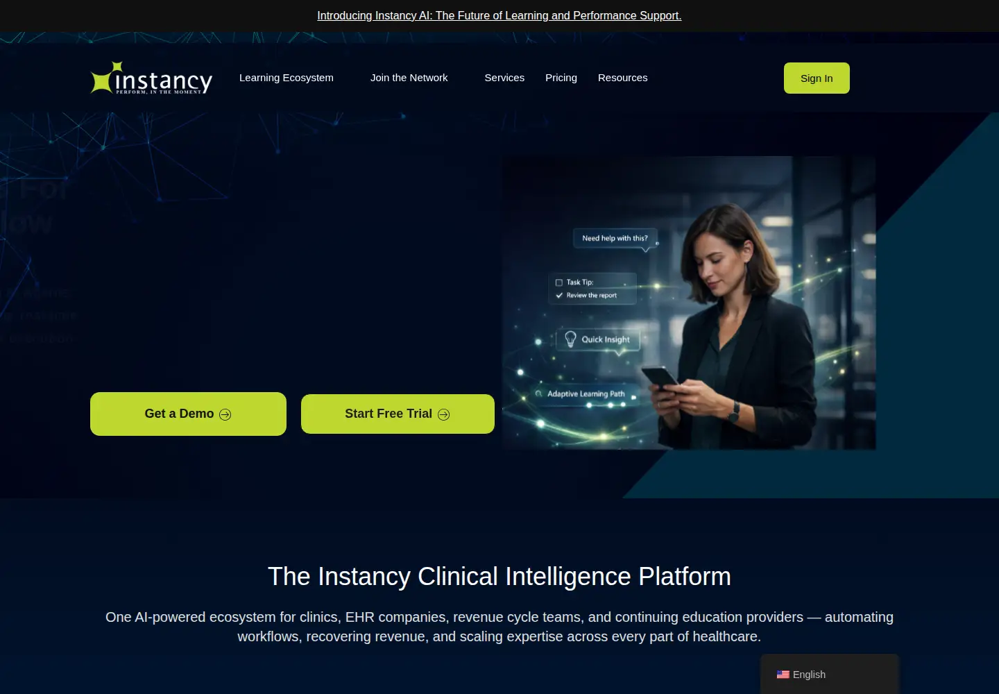 Screenshot of instancy.com