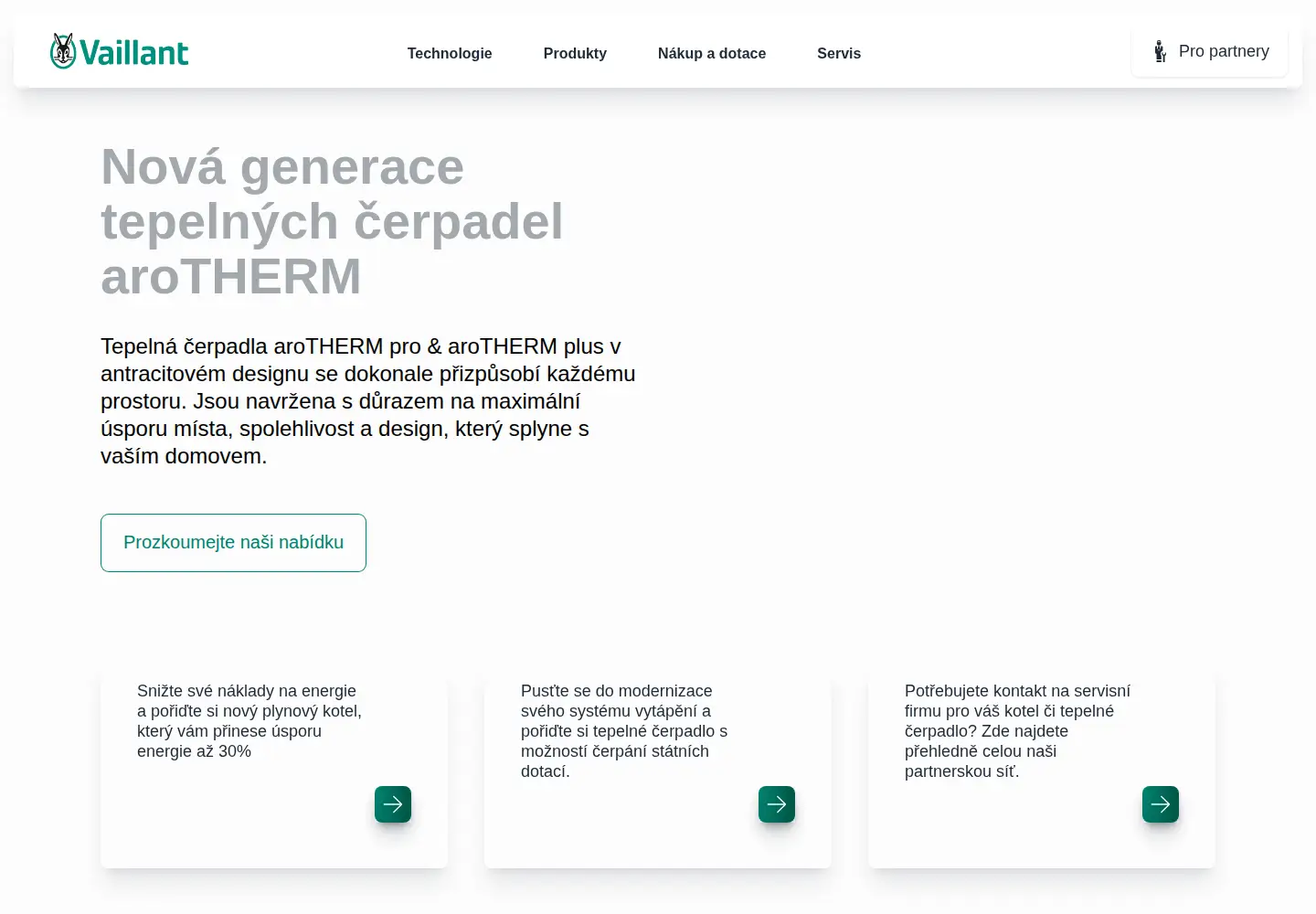 Screenshot of vaillant.cz