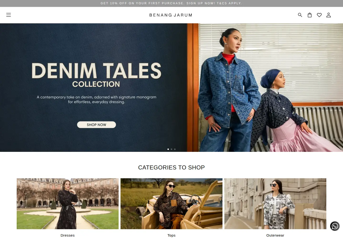 Screenshot of benangjarum.com