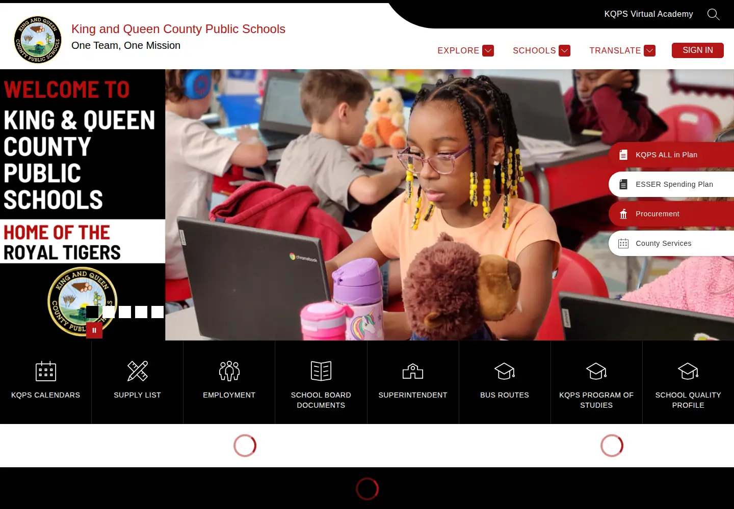 Captured homepage of kqps.net in the current scan