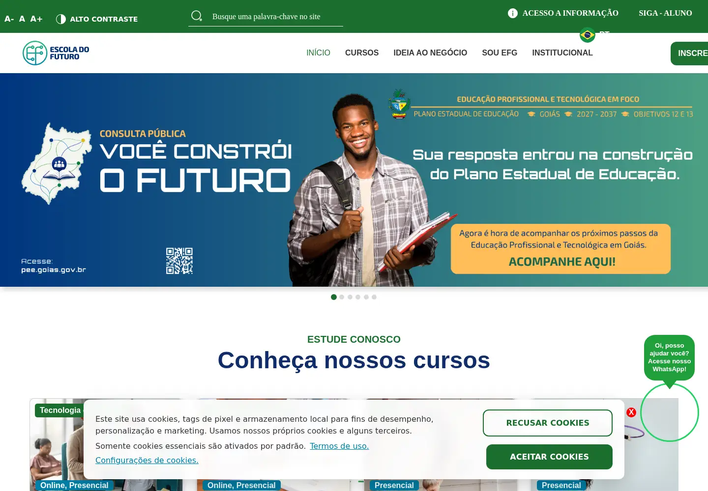 Captured homepage of efg.org.br in the current scan