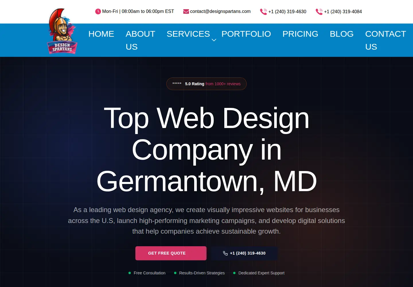 Screenshot of designspartans.com