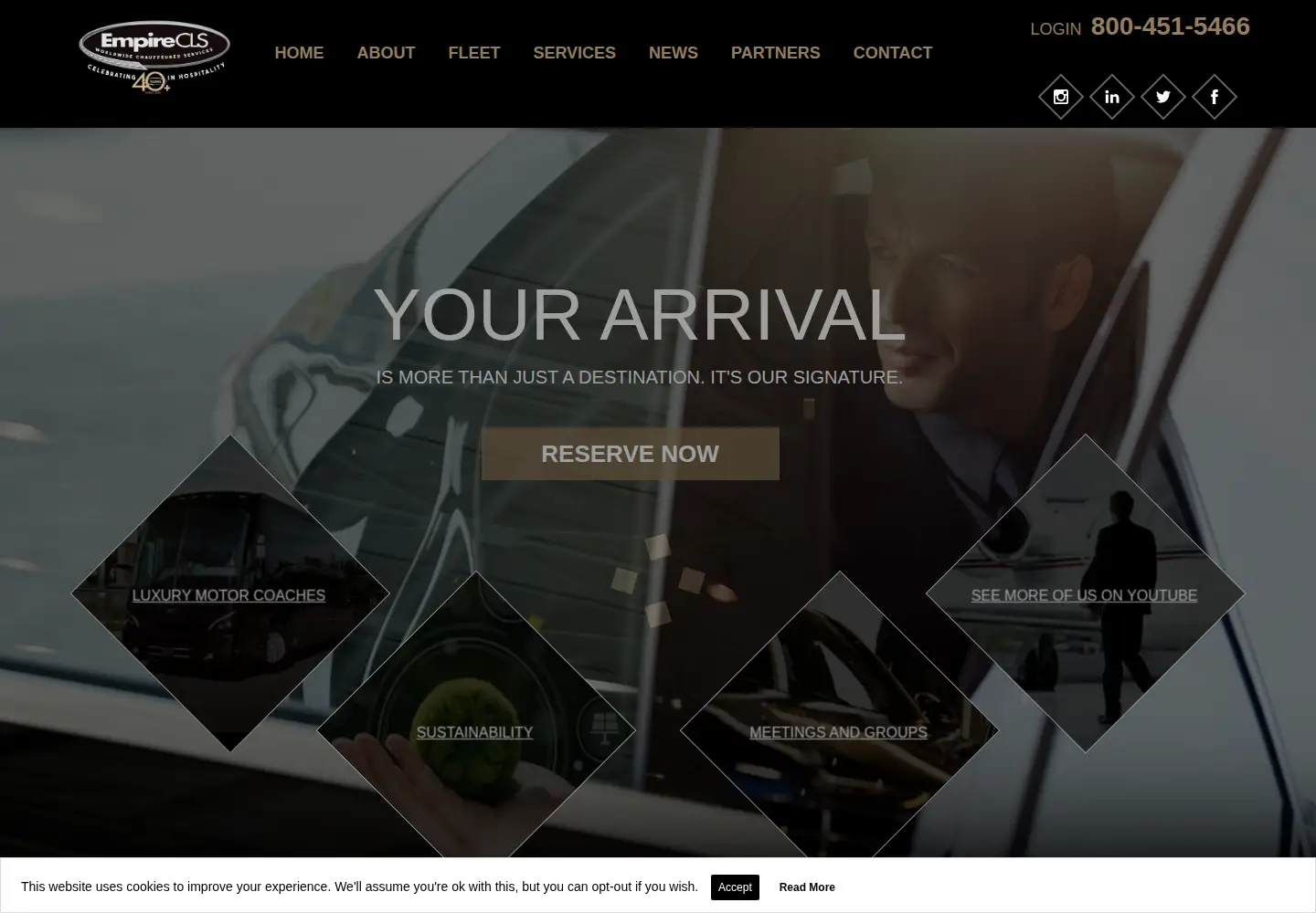 Captured homepage of empirecls.com in the current scan