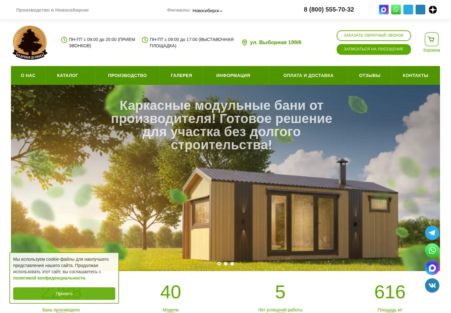 Captured homepage of kedrdel.ru in the current scan