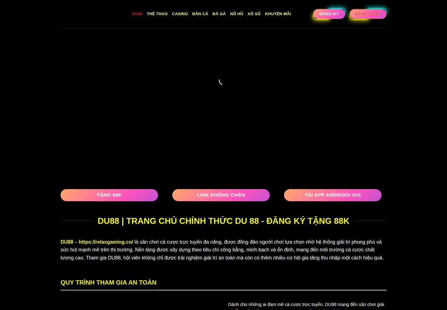 Captured homepage of du88.sbs in the current scan