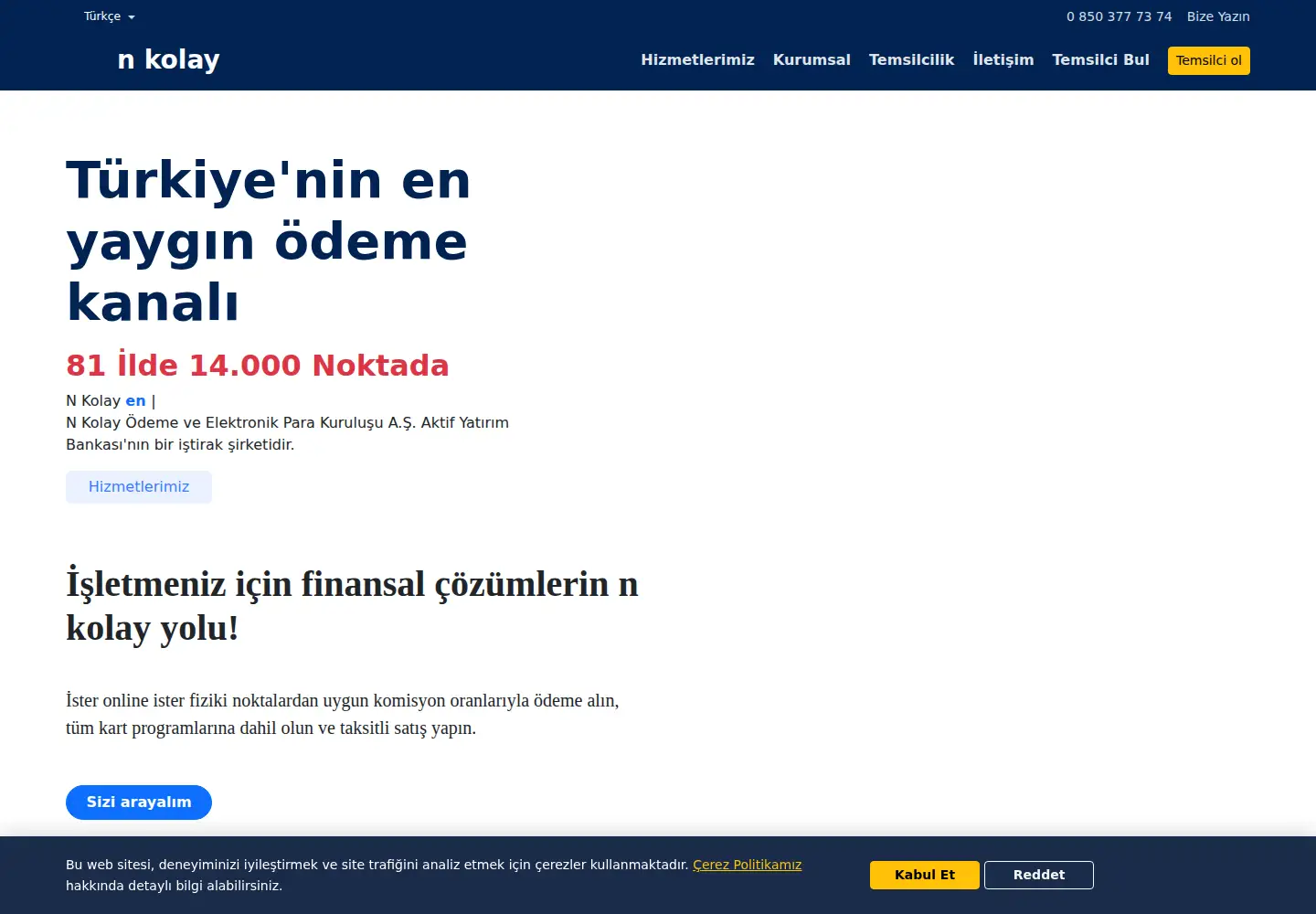 Screenshot of nkolayislem.com.tr