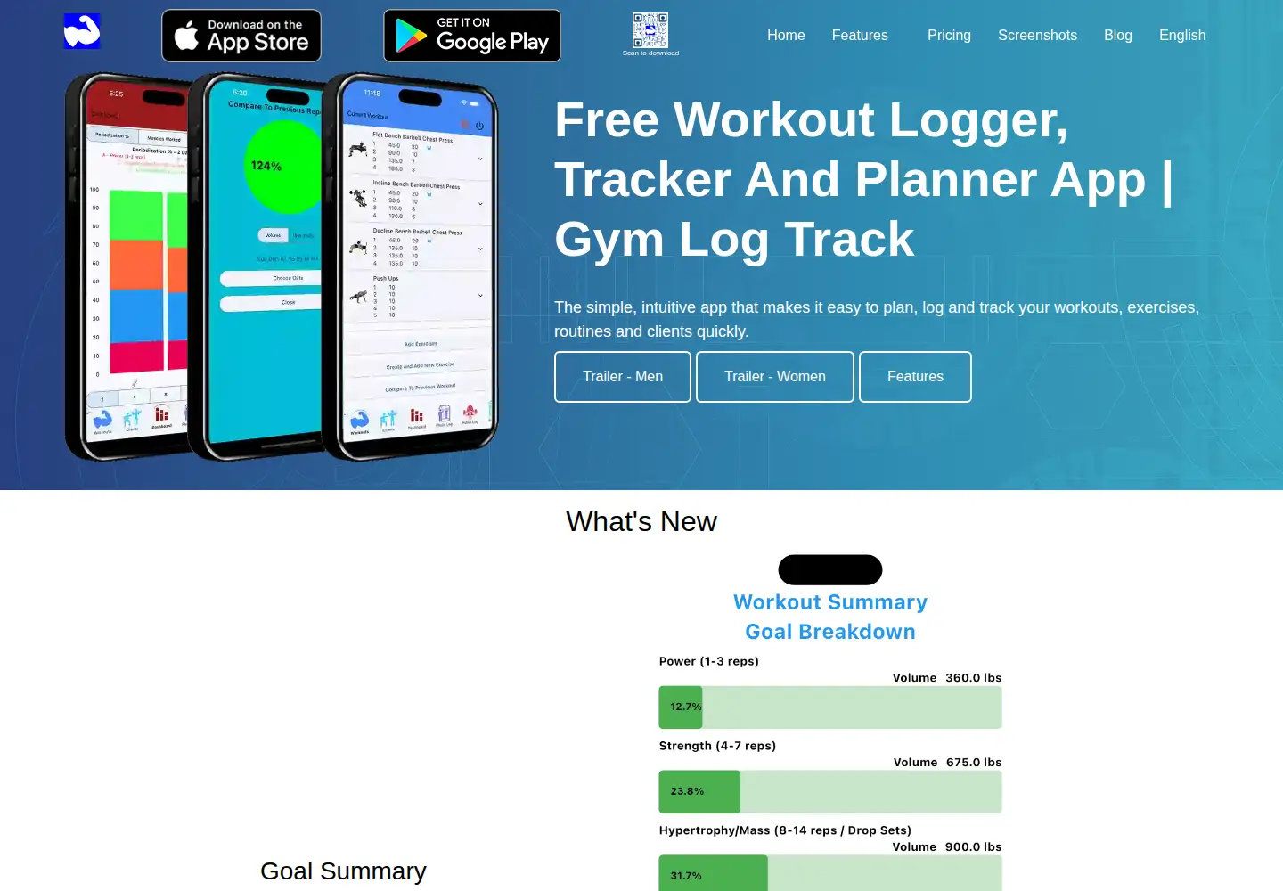 Captured homepage of gymlogtrack.com in the current scan