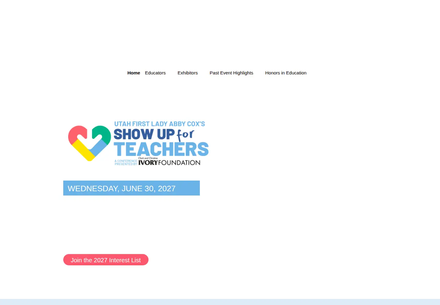 Screenshot of showupforteachers.org