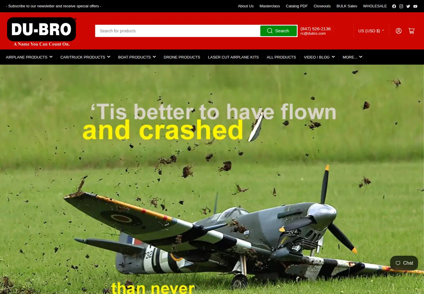 Screenshot of dubro.com