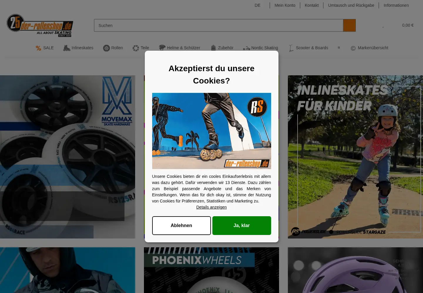 Screenshot of der-rollenshop.de