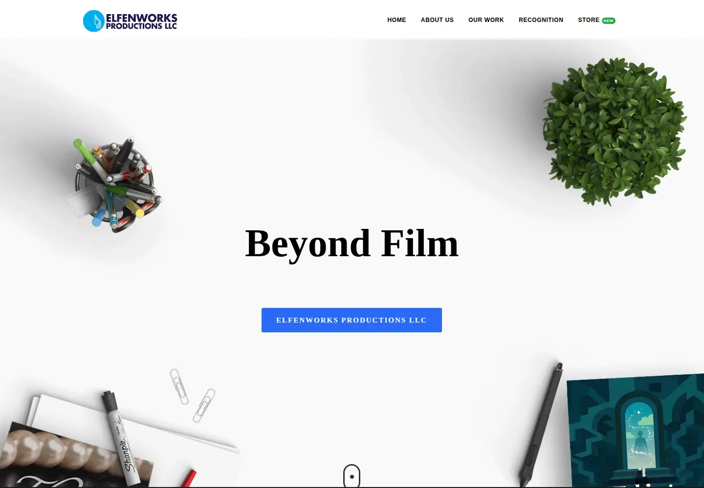 Screenshot of elfenworksproductions.com