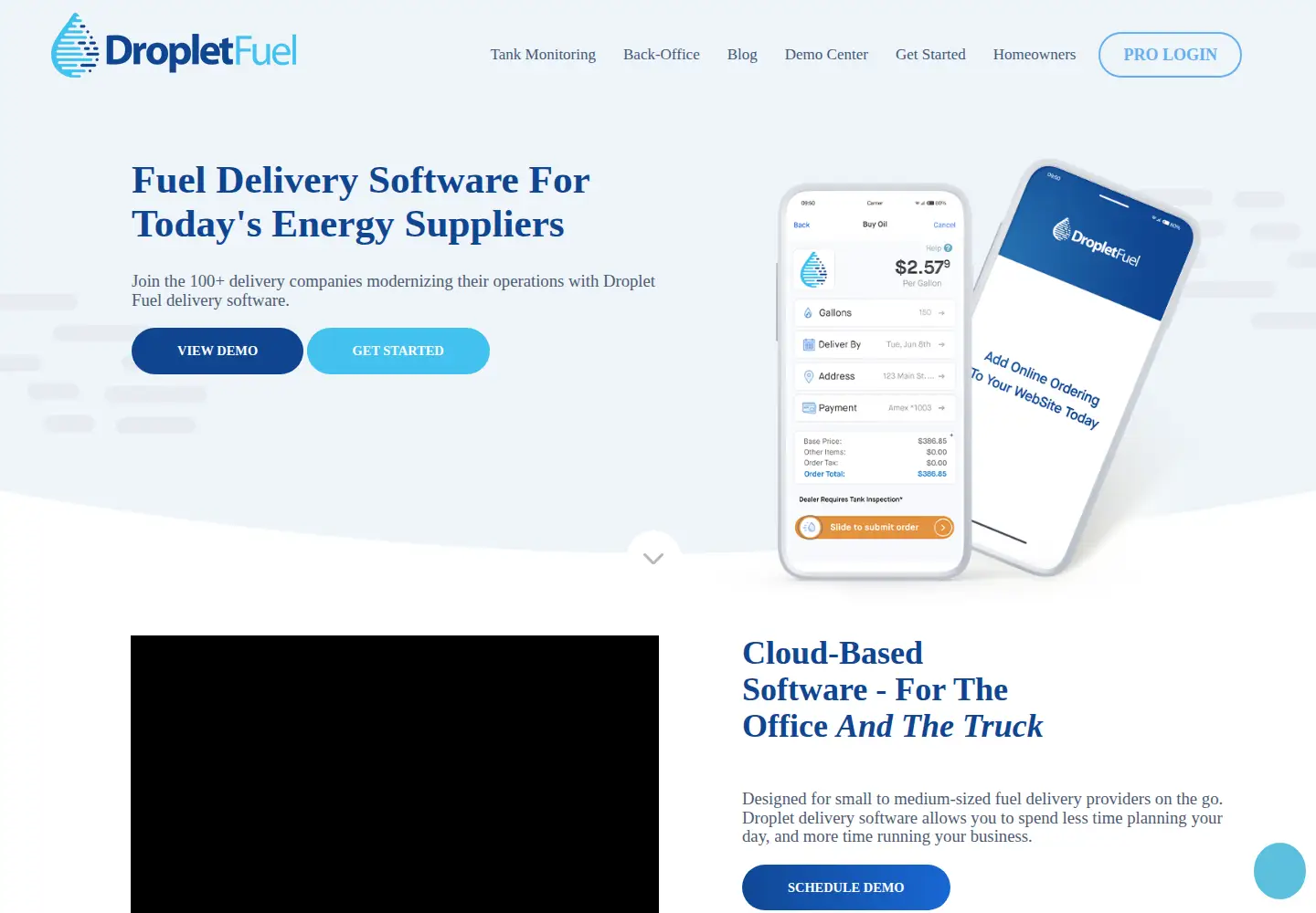 Screenshot of dropletfuel.com