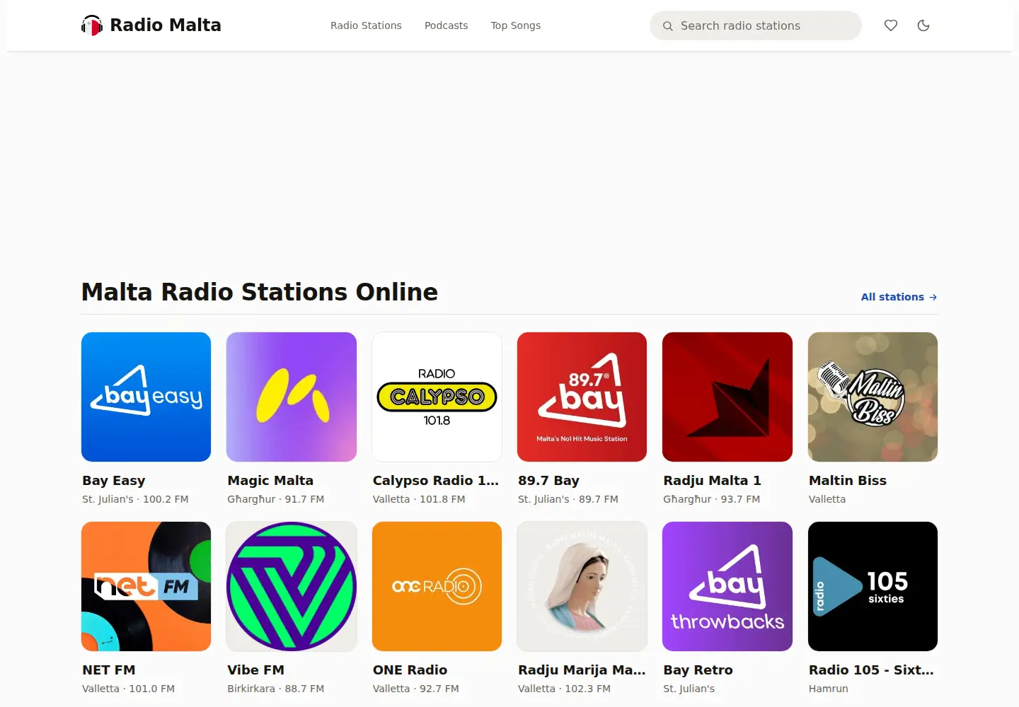 Screenshot of radio-malta.com