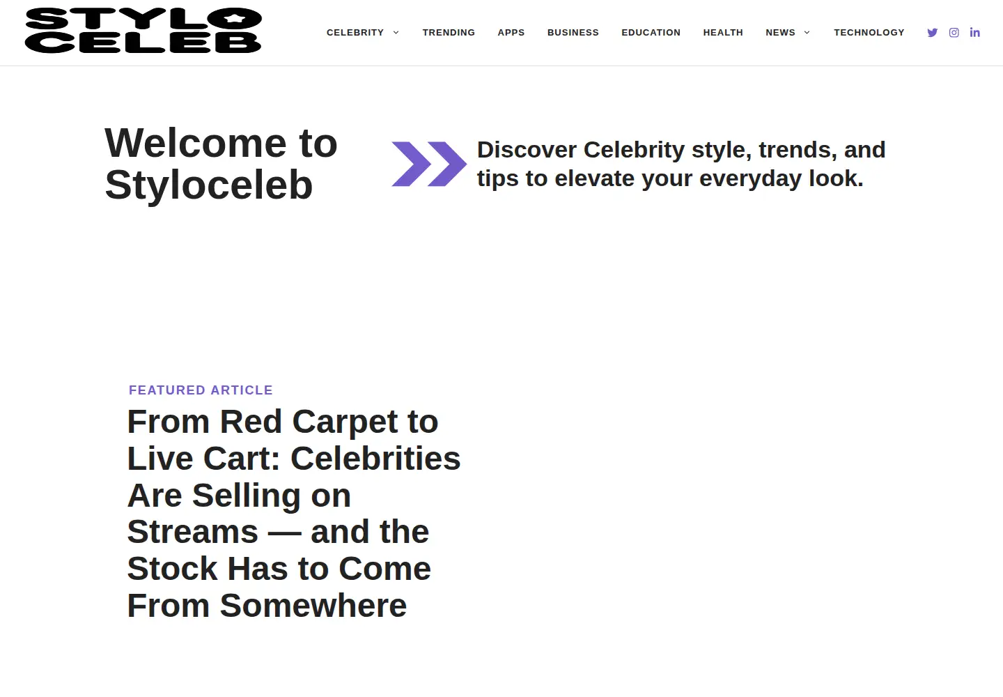 Screenshot of styloceleb.com
