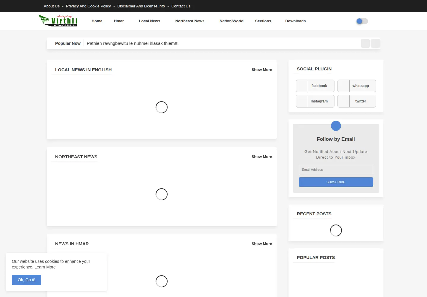 Screenshot of virthli.in