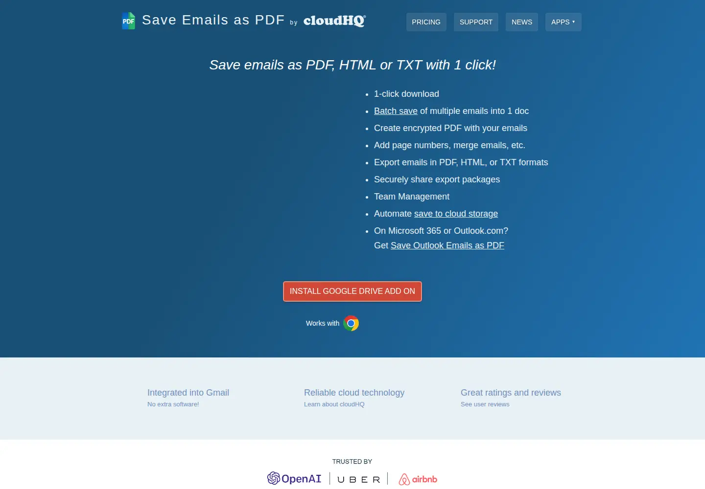 Captured homepage of save-emails-as-pdf.com in the current scan
