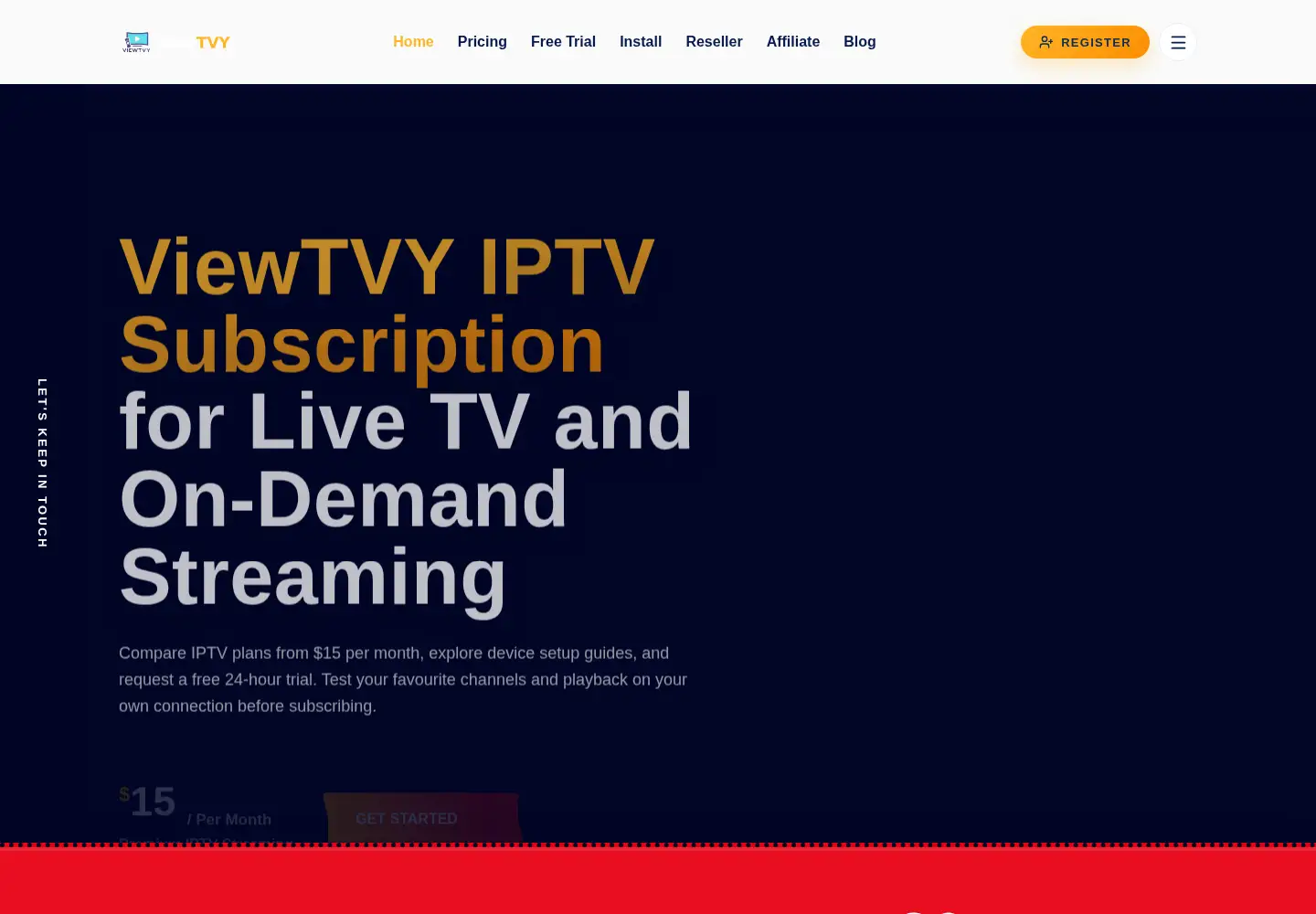 Screenshot of viewtvy.com