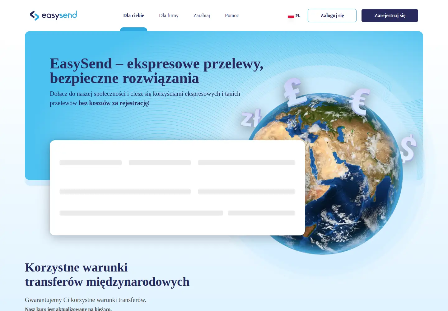 Screenshot of easysend.pl